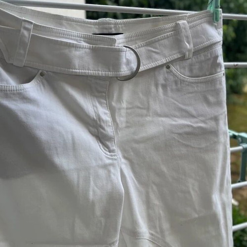 Claudia Sträter vintage cotton capri pants, white
