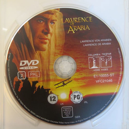 Lawrence of Arabia 2-DVD set used, 1962 adventure drama