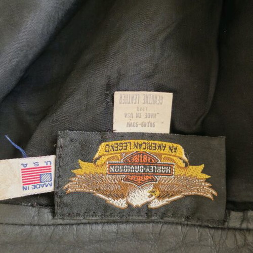 Harley Davidson vintage leather shorts used, size M, black