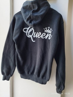 Queen hoodie used, black, size S