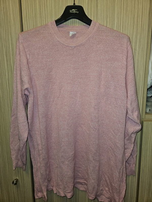 Pink blouse used, long pullover size L