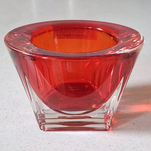 Nachtmann Ruby Red crystal candle holder like new