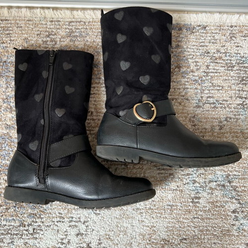 Black boots used size 28 tall for girls