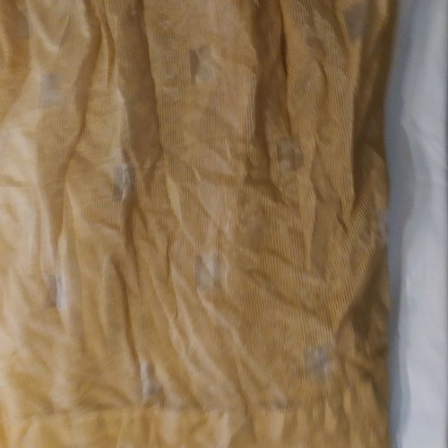 Yellow curtain used, height 2.58 m, width 1.90 m