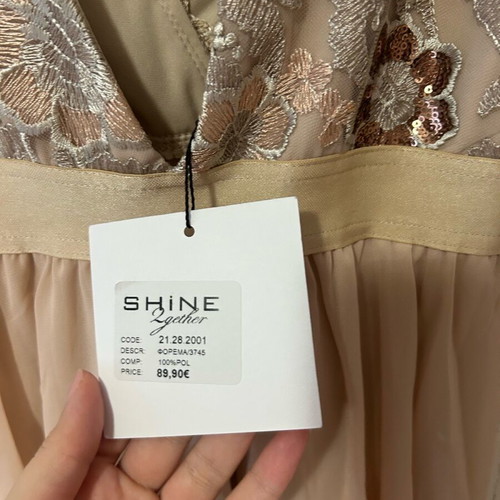 Shine dress like new, powder color, size S/M