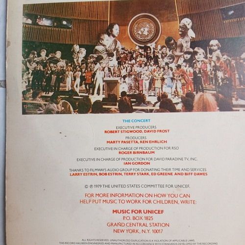 The Music For Unicef Concert vinyl LP like new