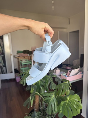 Camper Kaah baby blue sandals size 38 like new
