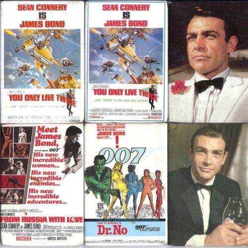 James Bond Vintage Magnet Set used, 6 pieces Sean Connery Era