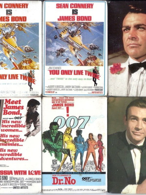 Σετ Vintage Μαγνητάκια James Bond μεταχειρισμένο, 6 τεμάχια από την εποχή Sean Connery