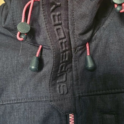 Superdry jacket small size like new, blue and pink