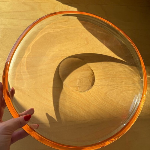 Leonardo Germany Free Form Art Glass platter 34cm like new