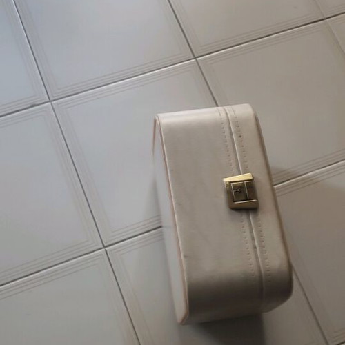 Cosmetic case used, leatherette