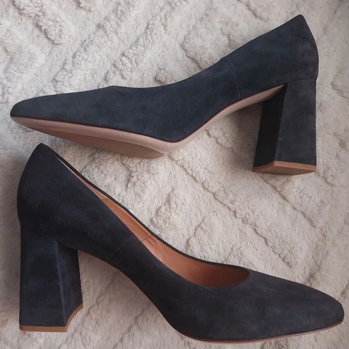 Karida women's pumps used, size 40, dark blue suede