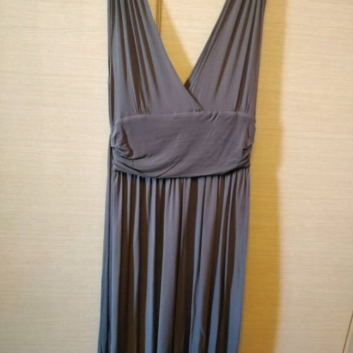 Ikks dress like new, grey-green, v neckline, flared cut