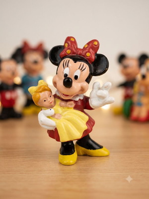 Συλλεκτική φιγούρα Minnie Mouse vintage χειροποίητη, σαν καινούργιο