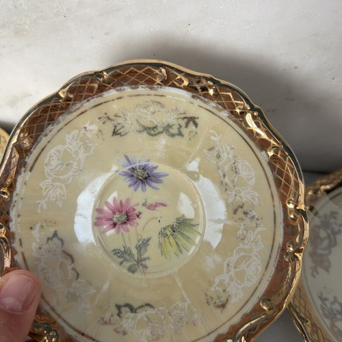 Vintage Bareuther Waldsassen Bavaria porcelain plates and platter