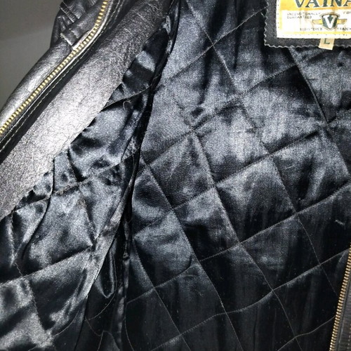 Vainas Leather leather jacket size Large black like new