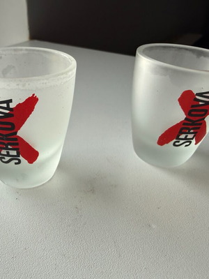 Serkova shot glasses new, promotional memorabilia 1990-2000