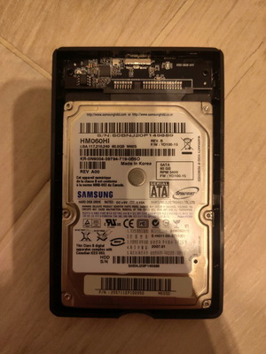 Samsung HDD 60 GB hard drive used in external USB 3 enclosure
