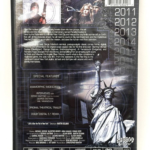 2019 After The Fall Of New York DVD like new, sci-fi