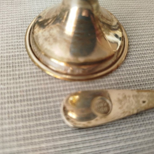 Egg cup with spoon silver 41g like new