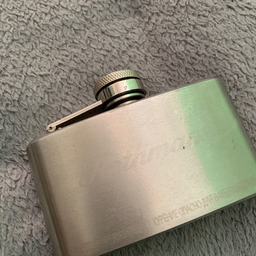 Rothmans pocket flask 3oz used, promotional authentic