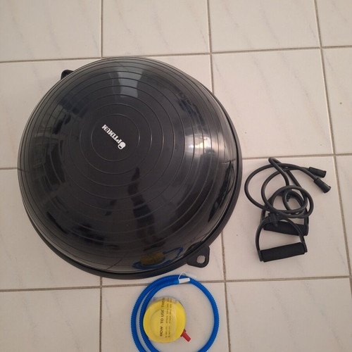 Amila Bosu balance ball 60x60x23 cm with pump, resistance bands, handles