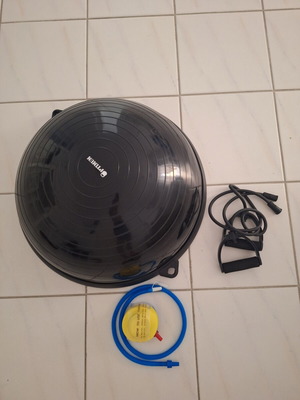 Amila Bosu balance ball 60x60x23 cm with pump, resistance bands, handles