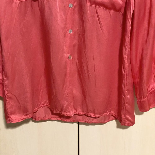 Celestino fuchsia satin shirt like new, loose fit