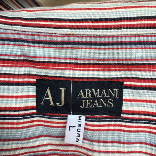 Armani Jeans Vintage Linen Cotton Shirt L Like New