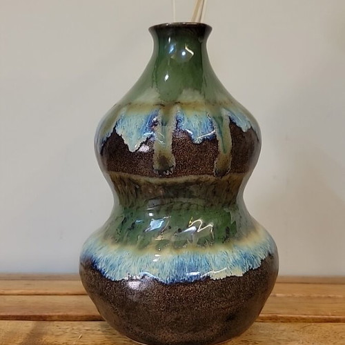 Handmade ceramic vase made of high-fire clay