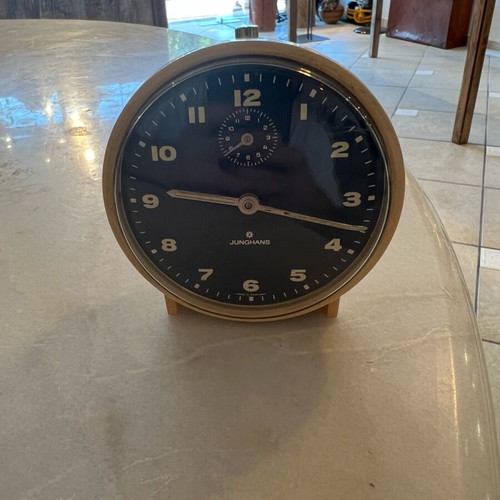 Junghans vintage alarm clock used, analog, tabletop