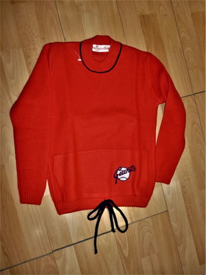Tricoteen knitted kids sweater new, size 8, 80s vintage