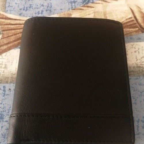 Rowallan leather card holder new, black, 6 card slots