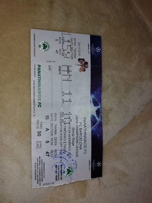 Panathinaikos tickets used, pack of 9 championship and European matches