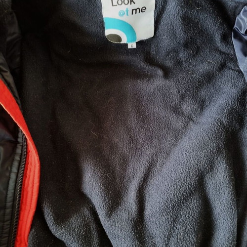 Millet children's windstopper jacket, red and dark blue, size 6Y