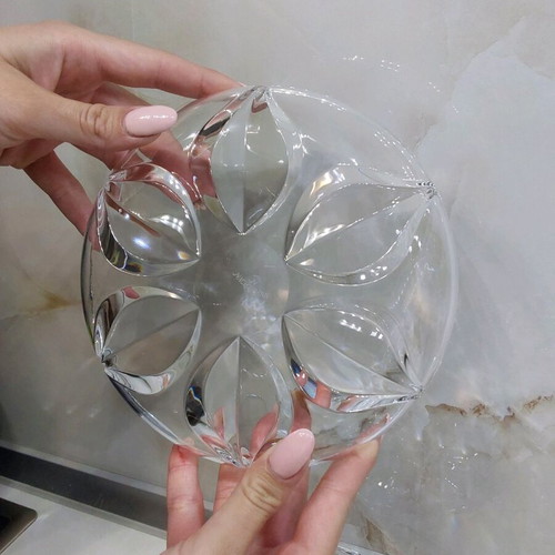 Crystal cake plates like new, set of 6 pieces