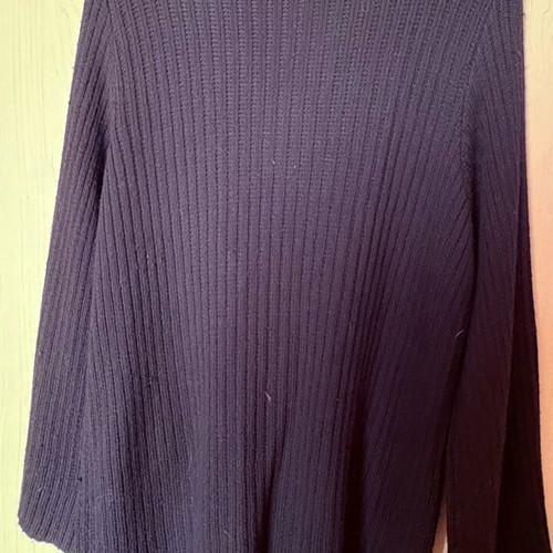 Andonella black cardigan with fur collar used, size L