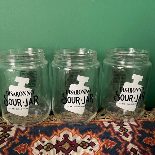 Disaronno Sour Jar glasses new, set of 3