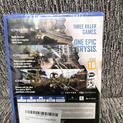 Crysis Remastered Trilogy PS4 new, factory sealed