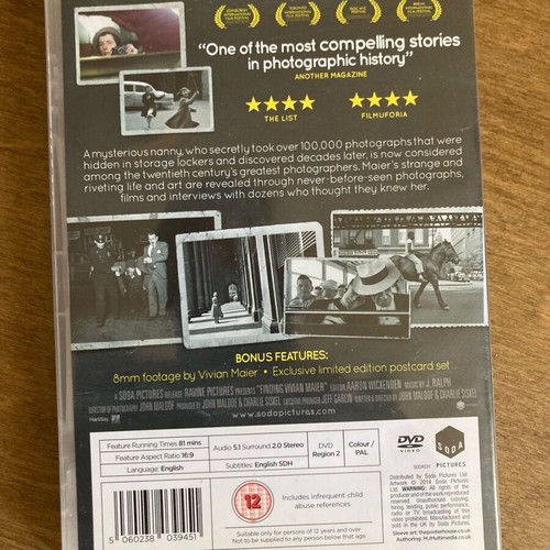 Finding Vivian Maier DVD like new, documentary biography
