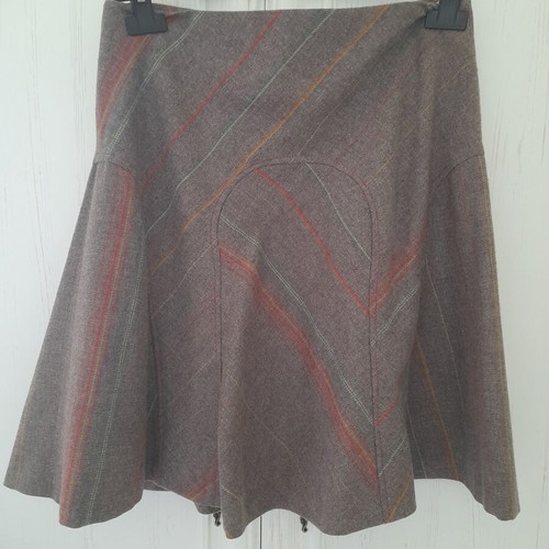 Naf Naf skirt like new, knee-length, gray multicolor, size L