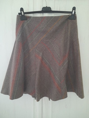 Naf Naf skirt like new, knee-length, gray multicolor, size L