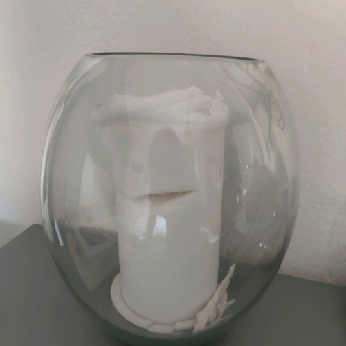 Glass vase in excellent condition, slightly turquoise shade