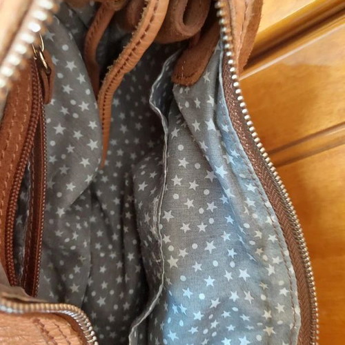 Brown suede Mila Louise messenger bag like new, crossbody