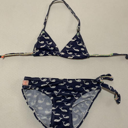 Scotch R’ Belle Bikini Swimsuit for 6/7 Years Like New, White and Blue