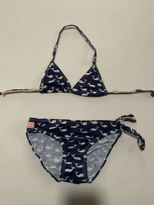 Scotch R’ Belle Bikini Swimsuit for 6/7 Years Like New, White and Blue