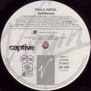 Paula Abdul Spellbound vinyl record used