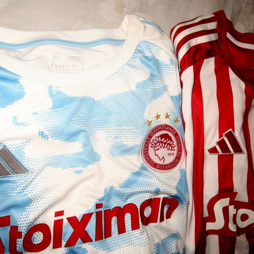 Olympiakos football jerseys 2023-24 Conference League authentic set