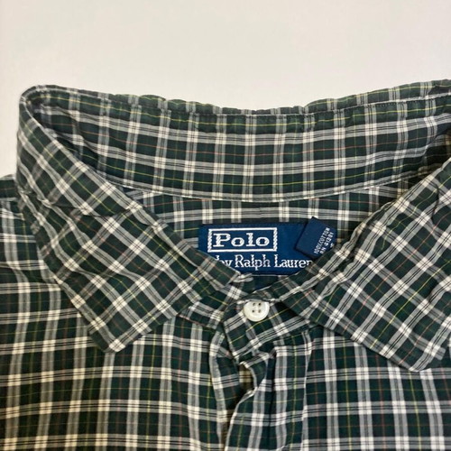 Ralph Lauren Overhemd Custom Fit Regent Green Blocked, 3XL